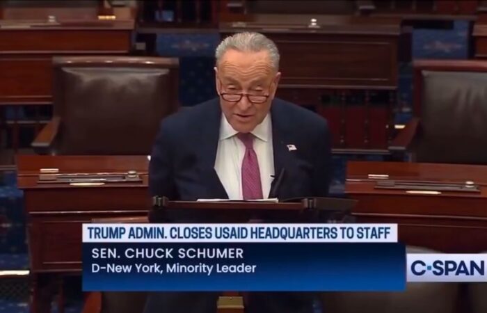 WATCH: Schumer Panics on the Senate Floor as DOGE Finds, Cuts Wasteful Spending