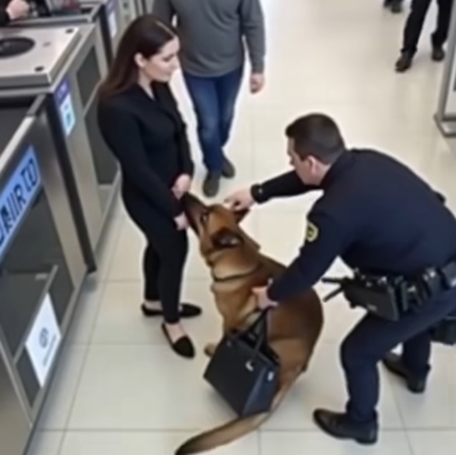 The drug sniffing dog at the Minneapolis & Las Vegas airports- caught on camera in Vegas 2022