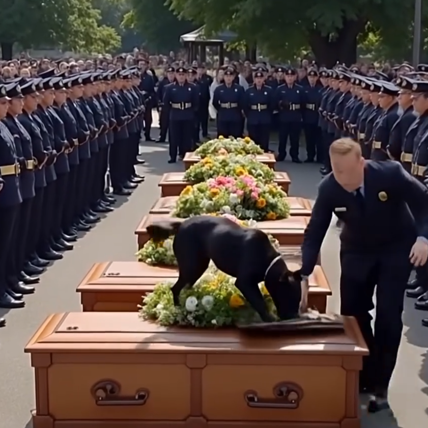 A Touching Farewell: A Pet Attends His Owner’s Funeral