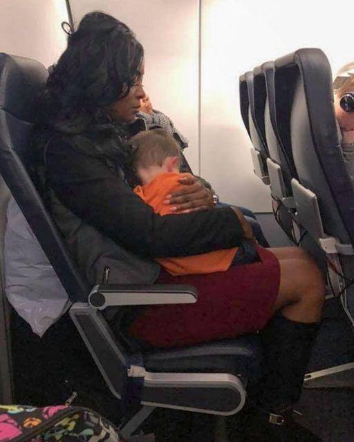 HE CRAWLED INTO MY LAP MID-FLIGHT