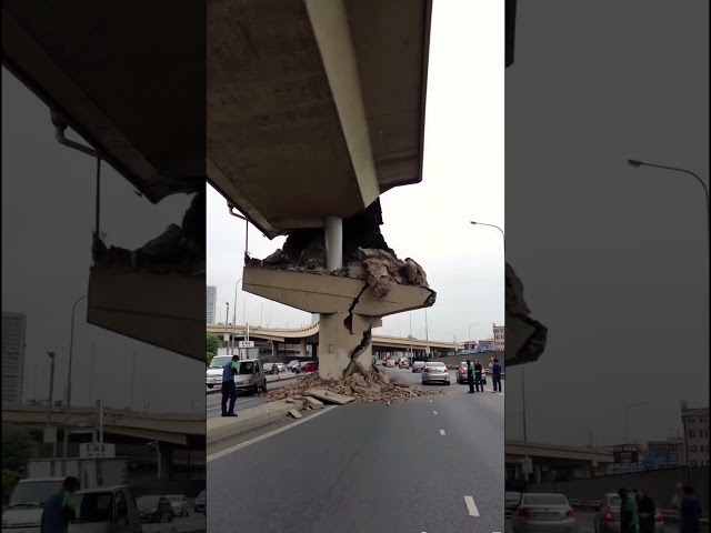 Bridge Support Fails After Quake, But Core Structure Holds