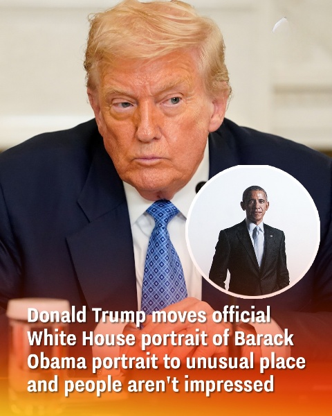 Trump Reportedly Moves Obama and Bush Portraits Out of Prominent White House Locations 😳