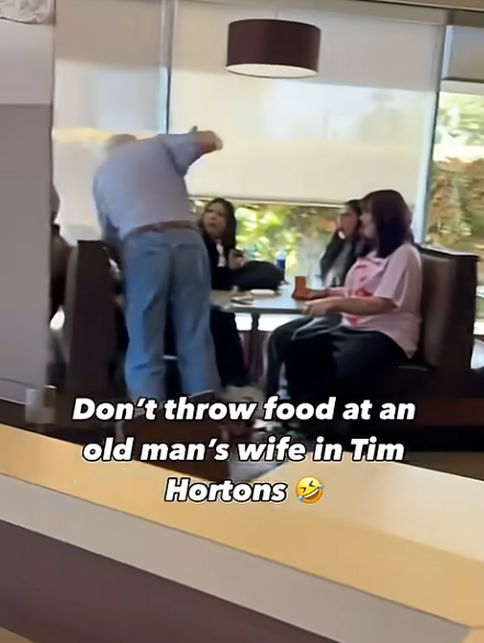 Don’t Throw Food at an Old Man’s Wife in Tim Hortons