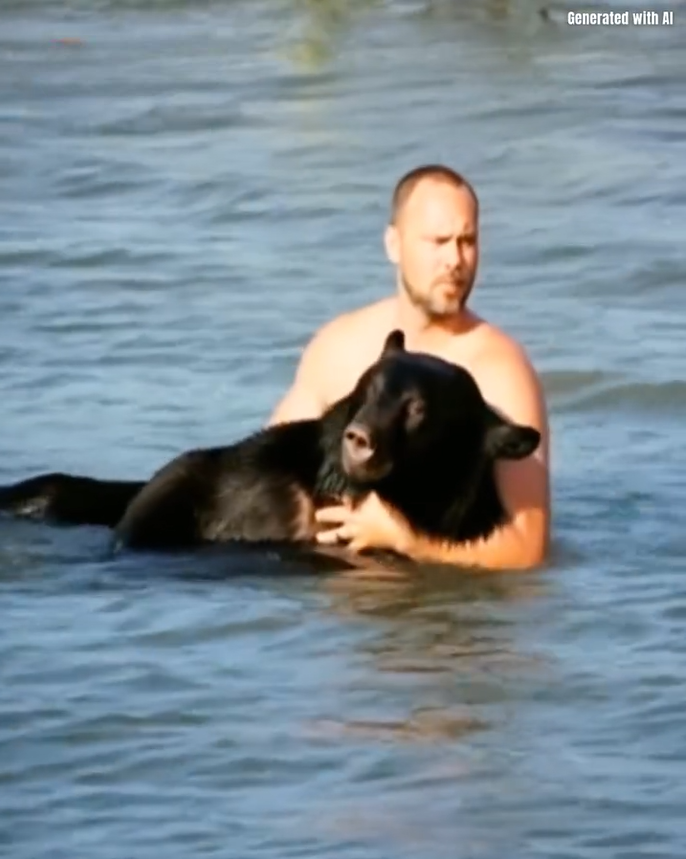 A 400 Pound Black Bear Was Drowning In The Ocean, But One Man Refused To Let That Happen