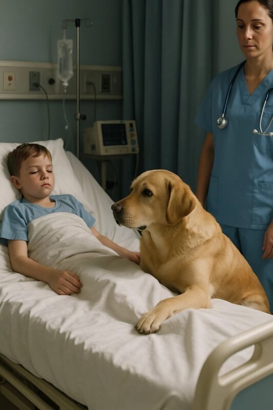 Loyal Dog Blocks Medics from Taking Injured Child to Surgery — Then Everything Becomes Clear