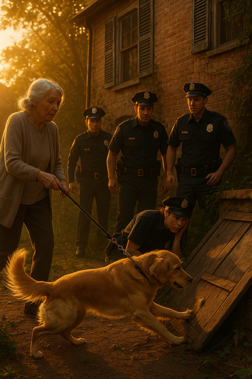 Her Dog Suddenly Grew Too Cheerful — He Dragged Her To The Police, And What They Found Left Everyone Speechless