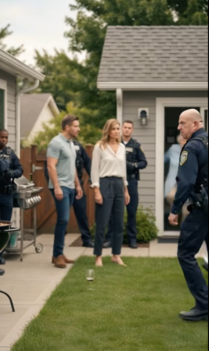 During a family cookout, I got a text: “Leave now. Don’t speak to anyone.” I quietly slipped away. Minutes later, police cars flooded the driveway with flashing lights.