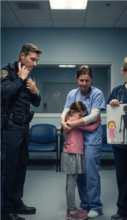 My 6-year-old daughter told her teacher, “It hurts to sit,” and drew a picture that made the teacher call 911. Her uncle was the initial suspect, and I feared my family was falling apart. Then the police examined a stain on her backpack. The lead detective looked at me and said, “Ma’am… the suspect isn’t human.”