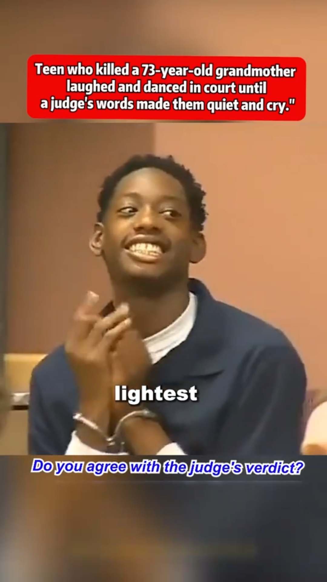 Courtroom Stunned as Teen Smirks at Murder Case, Then Cries When Life Sentence Is Announced