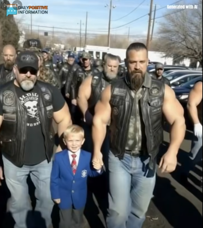 🏍️ 47 47 Bikers Escort Little Boy to School After His Father’s Death — A Heartwarming Story of Love and Hope