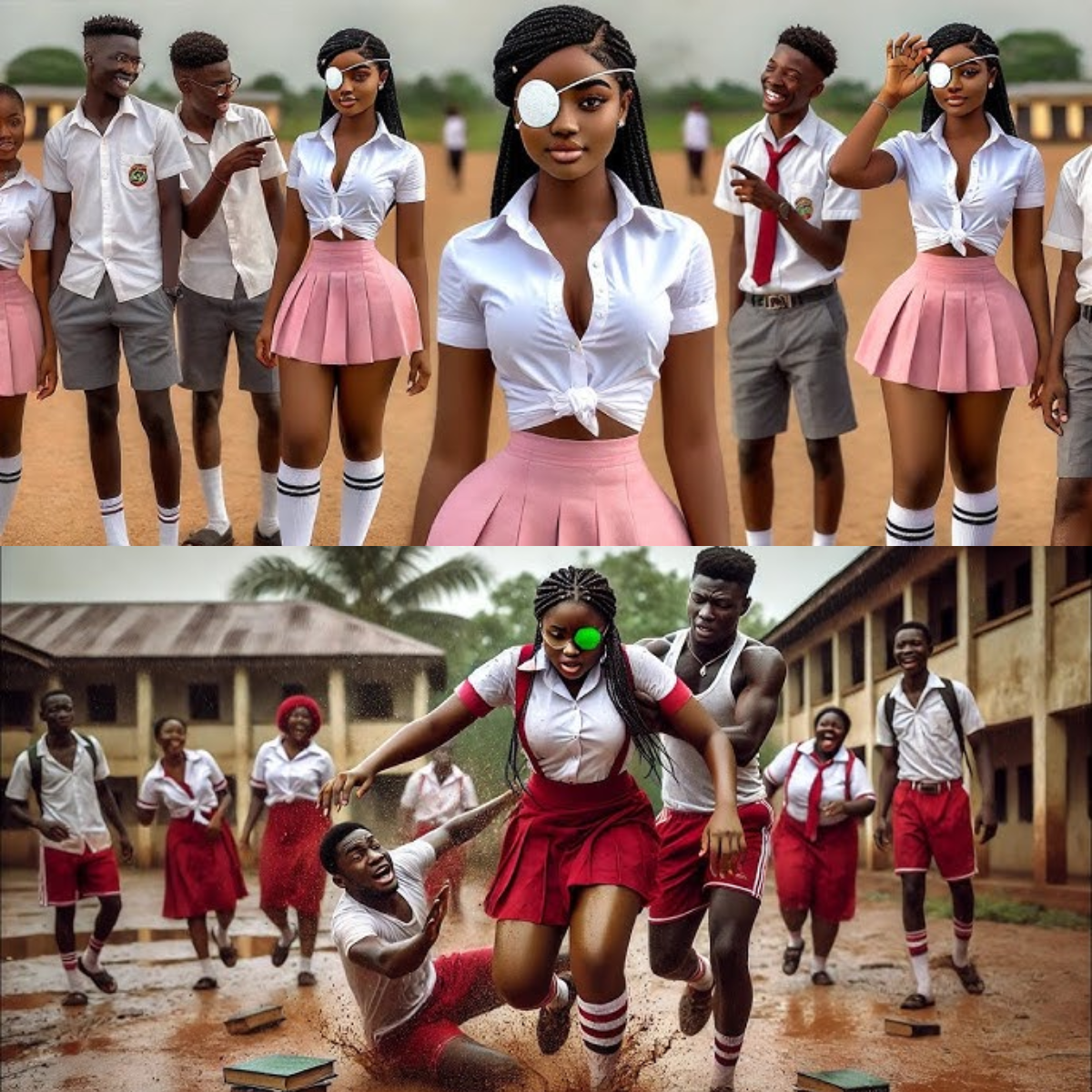 If ONLY They Knew Why She Wears EYE PATCH to School. In a small town where dusty roads met the hum of daily life, lived Amarachi, a girl unlike any other.-TRAMLY