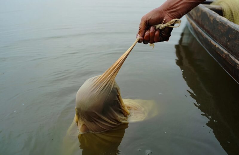 The men went down to the lake to fish, but suddenly they hauled up a strange package from the water — and what was inside was horrifying.