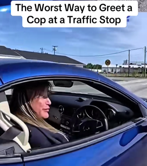 Driver Learns the Hard Way: The Worst Greeting Ever at a Traffic Stop