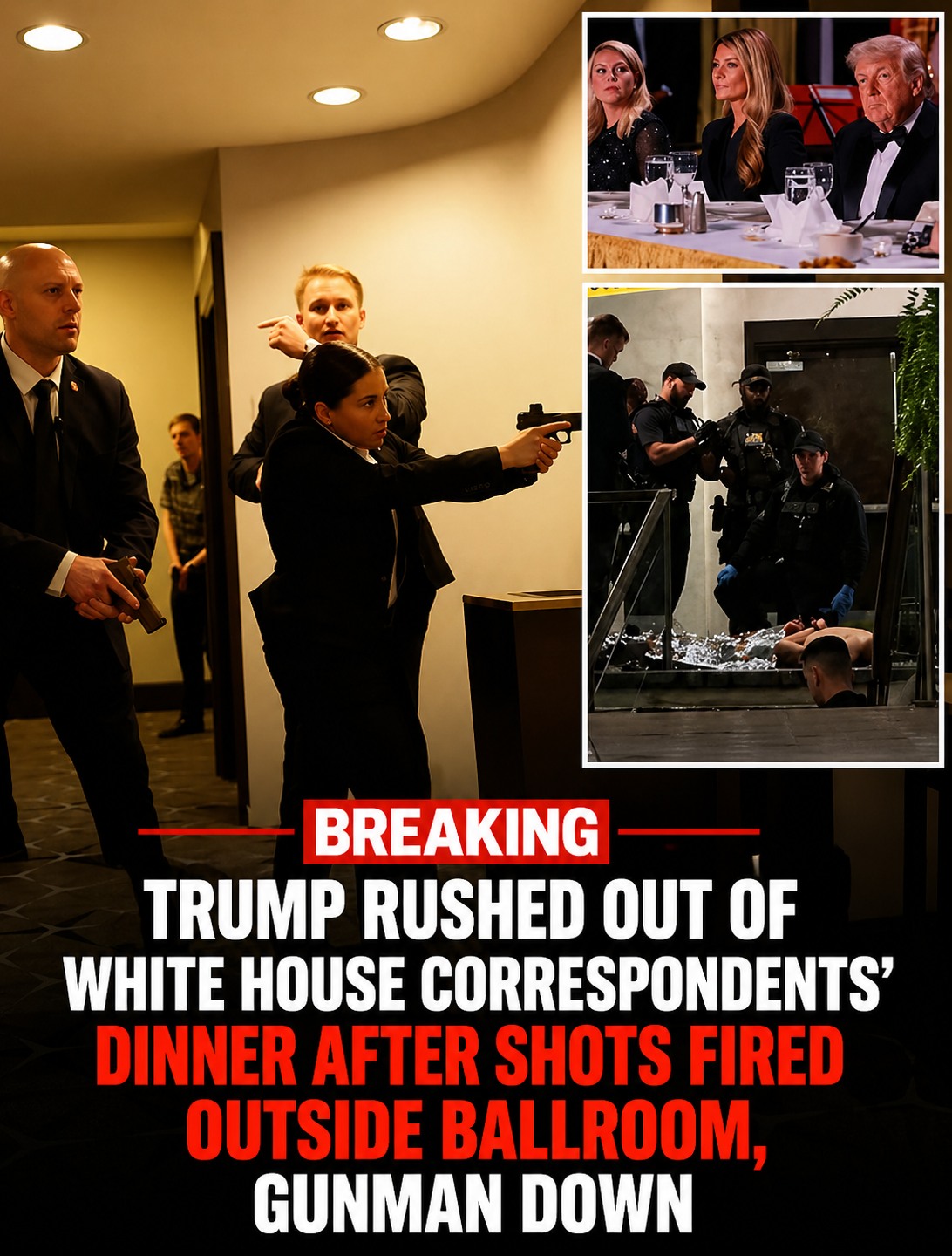 Gunfire Shatters Washington Elite Gathering As President Escorted To Safety In Seconds
