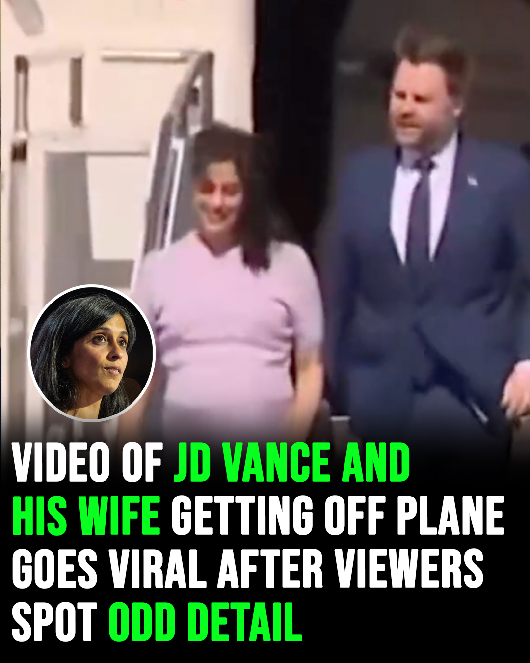 JD Vance And His Wife Step Off A Plane And The Internet Loses Its Mind Over One Strange Detail