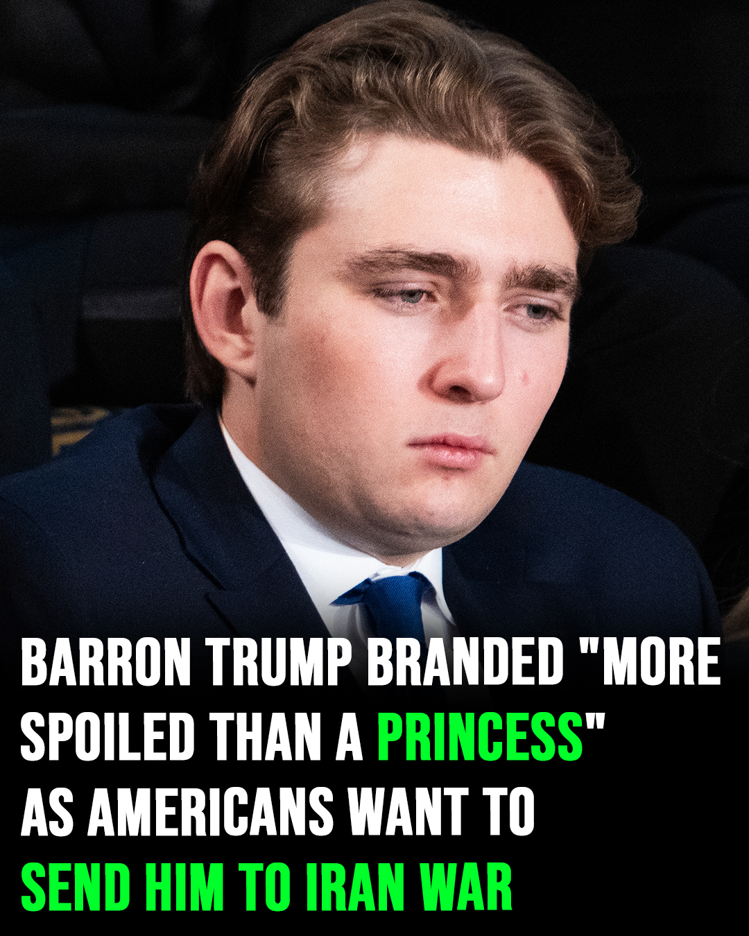 Barron Trump Labeled “More Spoiled Than a Princess” as Calls Grow to Send Him to Iran War