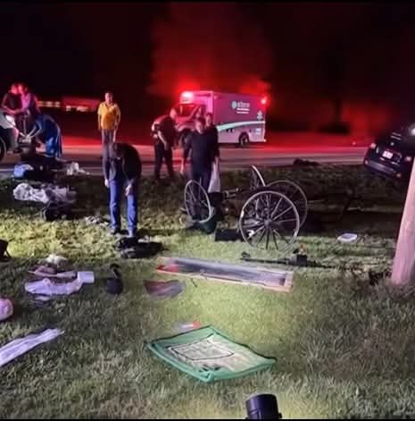 Jeep crashes into Amish buggy near Berne — father airlifted, several children injured