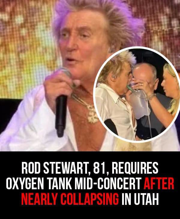 Rod Stewart’s Oxygen Scare on Stage Leaves Fans Stunned as He Refuses to Stop Singing in Utah