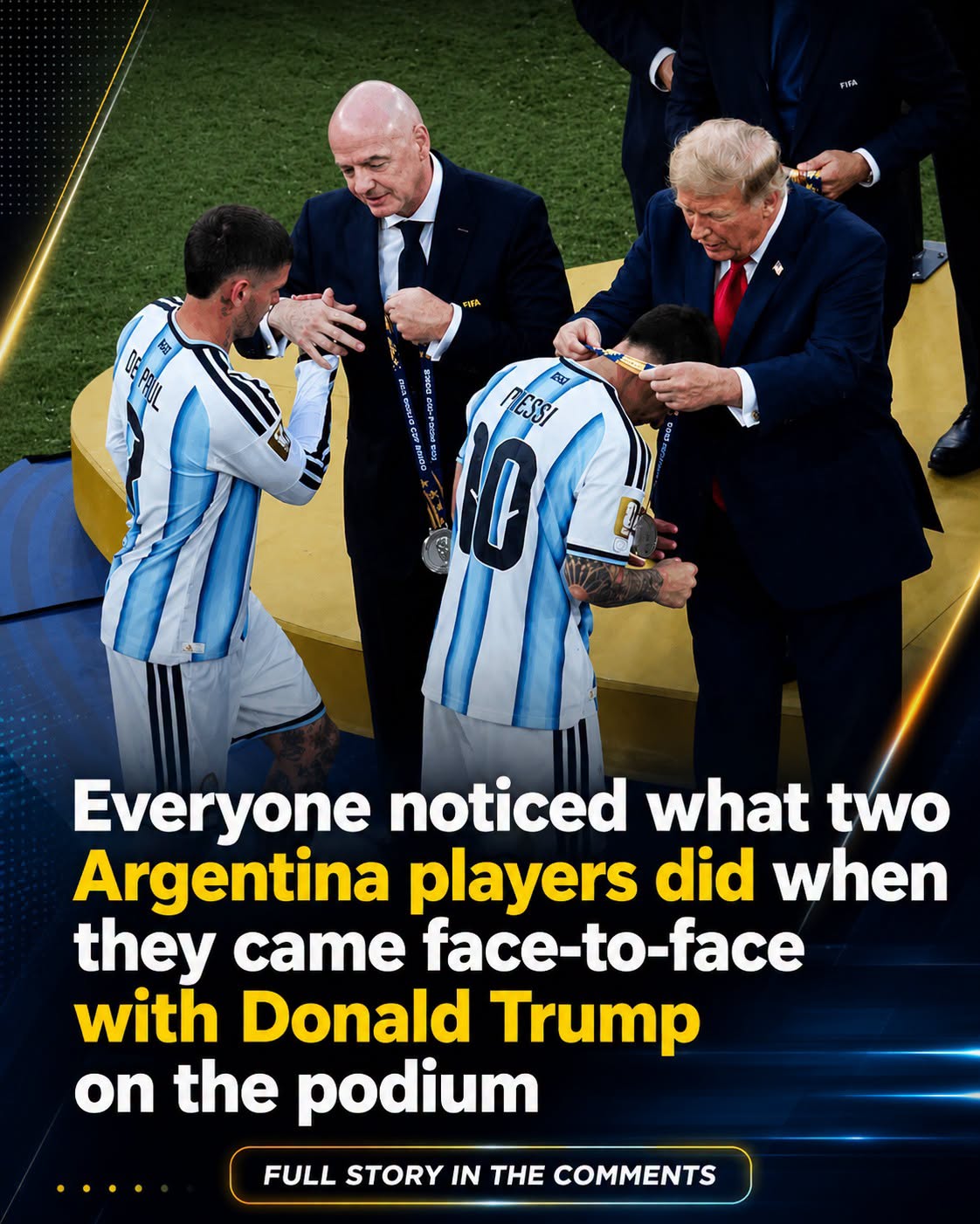 Two Argentina Stars Spark Global Debate With Their Actions During World Cup Medal Ceremony