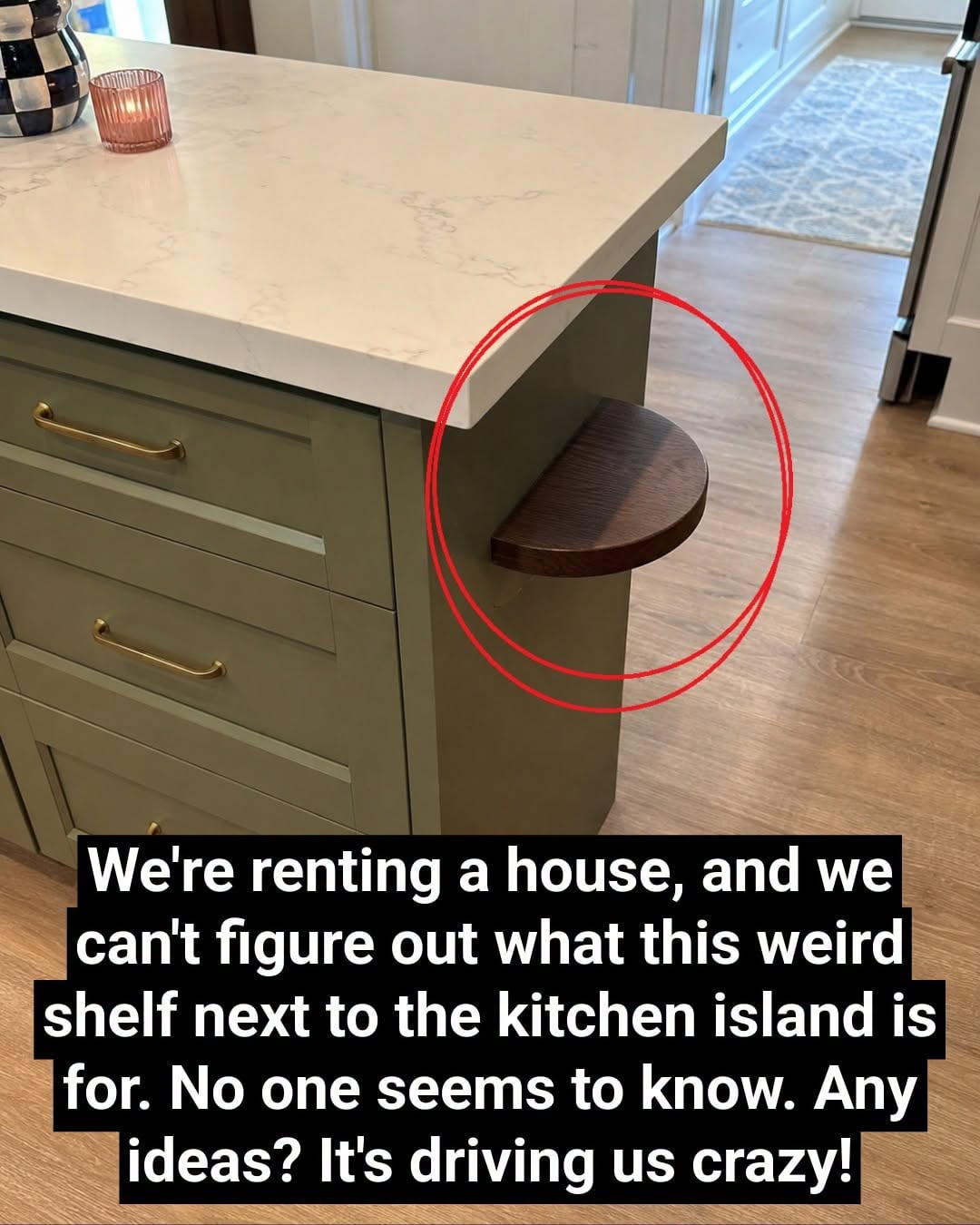 The Hidden Purpose of That Strange Shelf on Your Kitchen Island Finally Explained